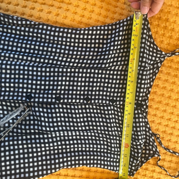 Black and white squares stappy summer mini dress. Fits like an xs. - Picture 4 of 5